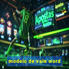 modelo de vale word